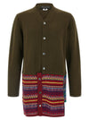 Comme Des Garçons Homme Plus Jacquard Insert Cardigan