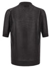 Riviera Project Openwork Cotton Polo Shirt
