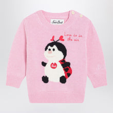  MC2 Saint Barth Pink wool-blend sweater with Trudi Ladybug