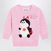 MC2 Saint Barth Pink wool-blend sweater with Trudi Ladybug