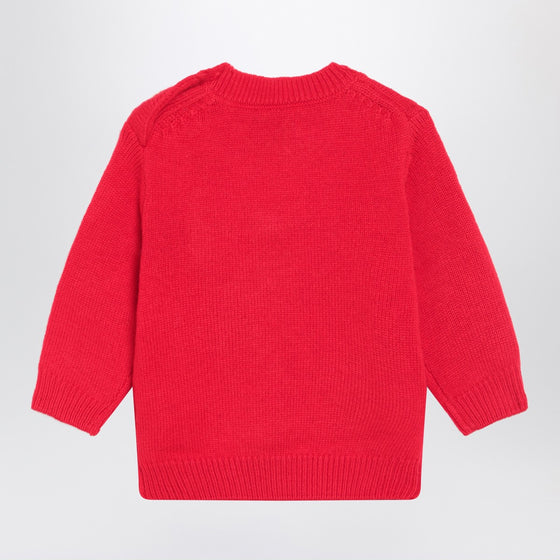 MC2 Saint Barth Red wool-blend sweater with Snoopy