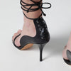 Jude Issa black leather sandals
