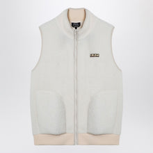  A.P.C. White fleece zipped waistcoat
