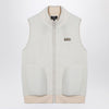 A.P.C. White fleece zipped waistcoat