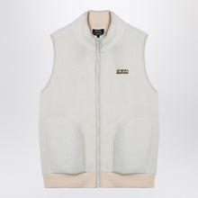  A.P.C. White fleece zipped waistcoat