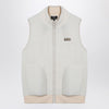 A.P.C. White fleece zipped waistcoat