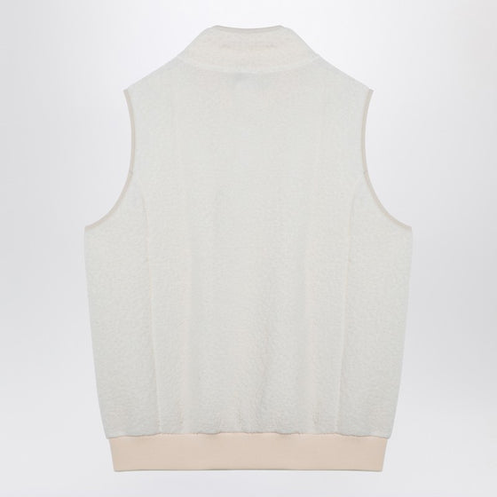 A.P.C. White fleece zipped waistcoat