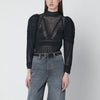 ISABEL MARANT Dahara black openwork knit top