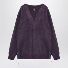  Needles Cardigan viola in misto mohair