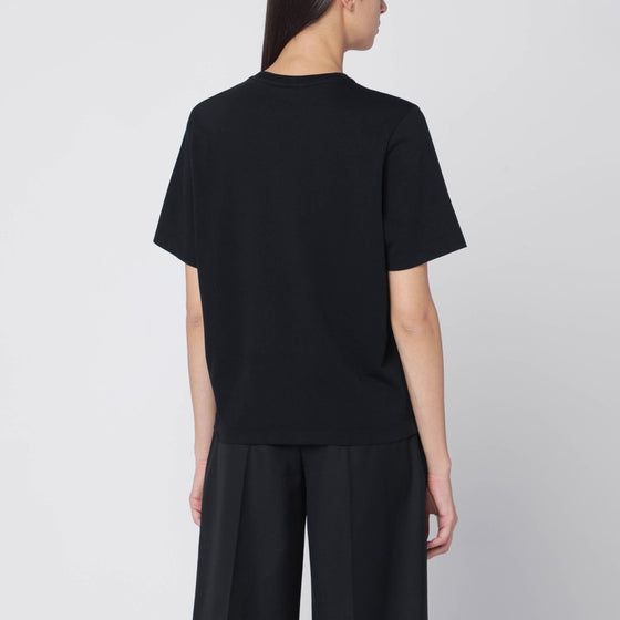 Maison Kitsuné Black T-shirt with logo patch