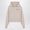 Palm Angels Logo hoodie light beige