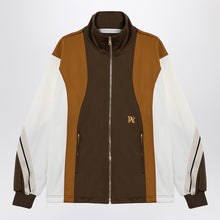  Palm Angels Sweatshirt over colour-block brown/ochre