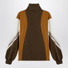 Palm Angels Sweatshirt over colour-block brown/ochre