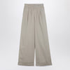 Palm Angels Beige cotton wide trousers
