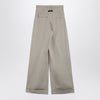Palm Angels Beige cotton wide trousers
