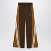 Palm Angels Brown/ochre colour-block wide trousers