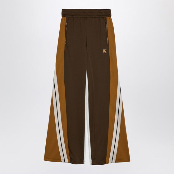 Palm Angels Brown/ochre colour-block wide trousers