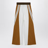 Palm Angels Brown/ochre colour-block wide trousers