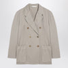 Palm Angels Beige double-breasted cotton jacket