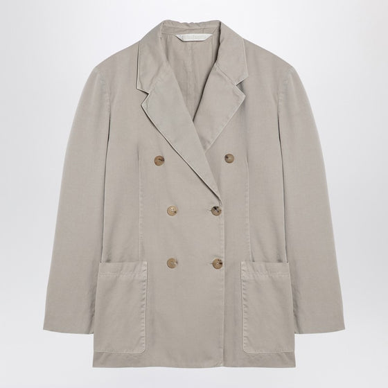 Palm Angels Beige double-breasted cotton jacket