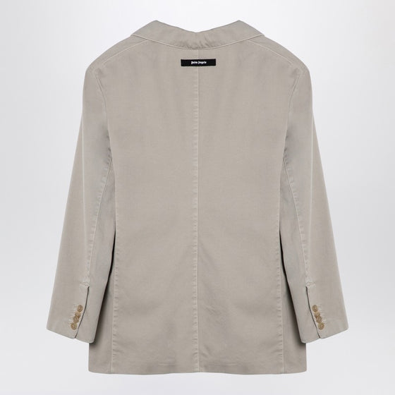 Palm Angels Beige double-breasted cotton jacket