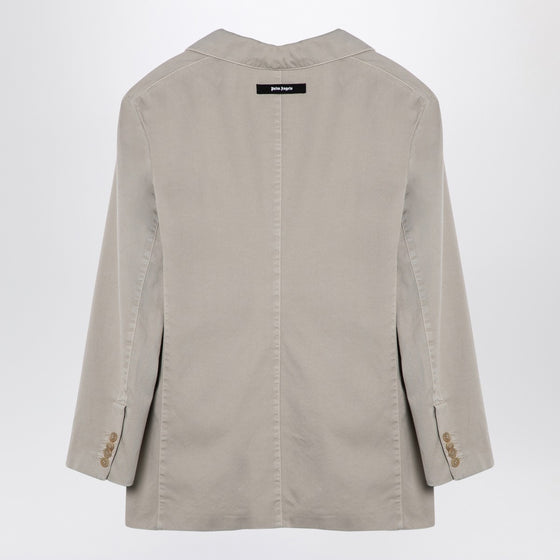 Palm Angels Beige double-breasted cotton jacket