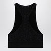 Palm Angels Black lurex top in viscose blend