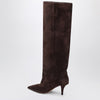 Paris Texas Tall boots in chocolate-coloured suede
