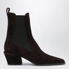 Paris Texas Bettina suede boots in chocolate brown