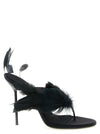 Paris Texas Lidia Feather Thong Mules