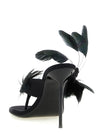 Paris Texas Lidia Feather Thong Mules