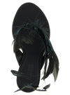 Paris Texas Lidia Feather Thong Mules