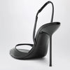 Paris Texas Black patent slingback sandals