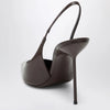 Paris Texas Lidia slingback pumps in ebony patent leather
