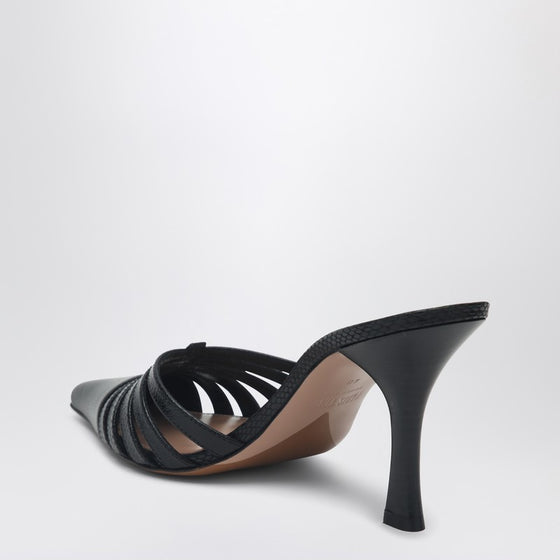 Paris Texas Black leather mule Nadia