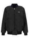 Prada Eco-fur And Re-nylon Reversible Bomber Jacket