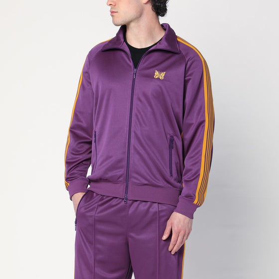 Needles Purple/ochre zip sweatshirt