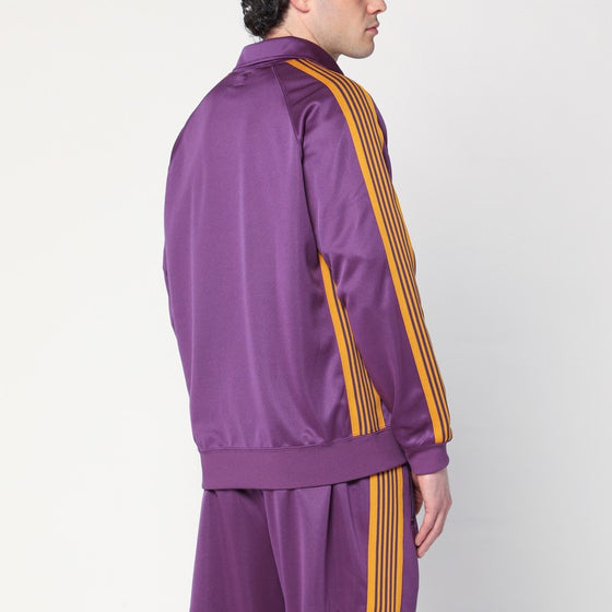 Needles Purple/ochre zip sweatshirt