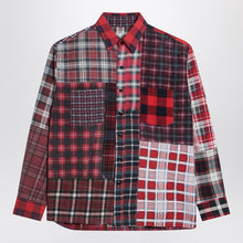  Needles Red check pattern patchwork shirt