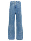 Mach & Mach Crystal Ribbon Hot Fix Jeans