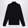 Roberto Collina Navy merino wool turtleneck sweater