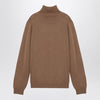 Roberto Collina Camel merino wool turtleneck pullover