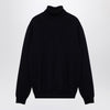 Roberto Collina Navy merino wool turtleneck pullover