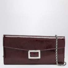 ROGER VIVIER Belle Vivier dark violet patent leather wallet with chain