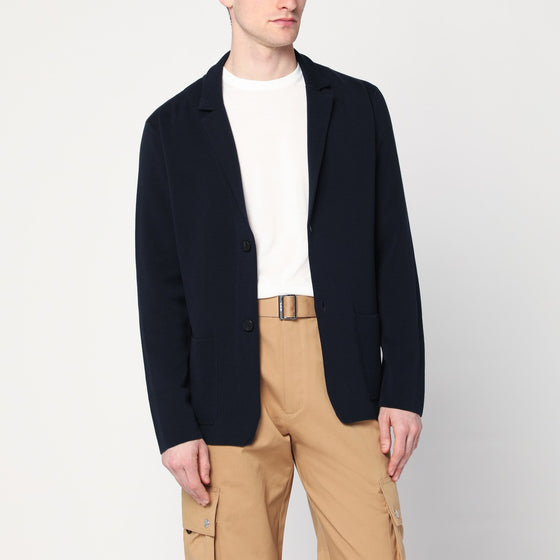 Roberto Collina Navy blue cotton jacket cardigan