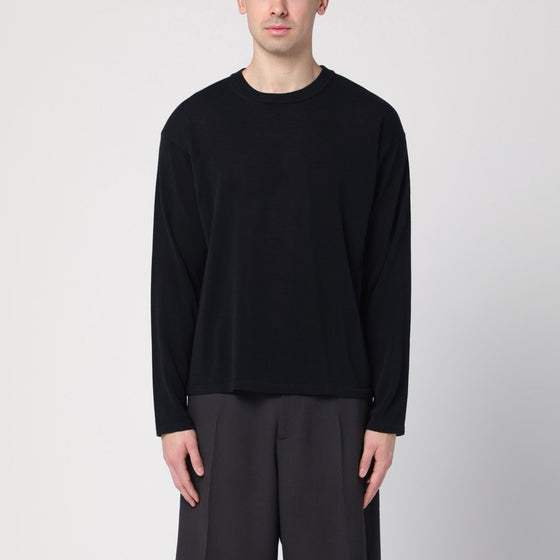 Roberto Collina Black cotton crew neck sweater