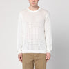 Roberto Collina Perforated milk-coloured sweater in cotton