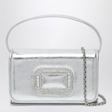  ROGER VIVIER Silver leather Micro Pilgrim bag