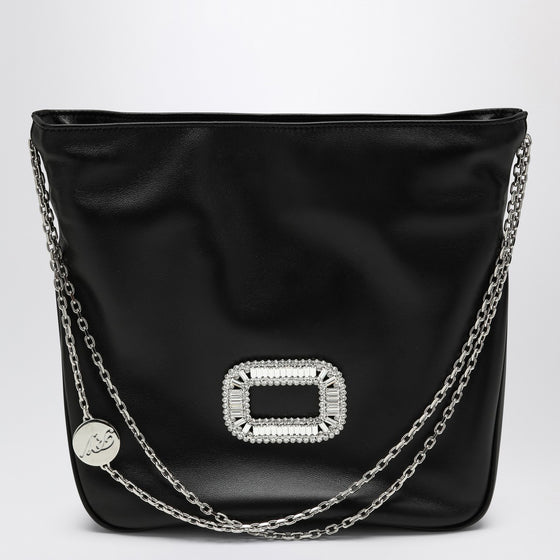 ROGER VIVIER Mini Pilgrim black leather bag