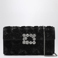  ROGER VIVIER Black Flower clutch bag Efflorescence